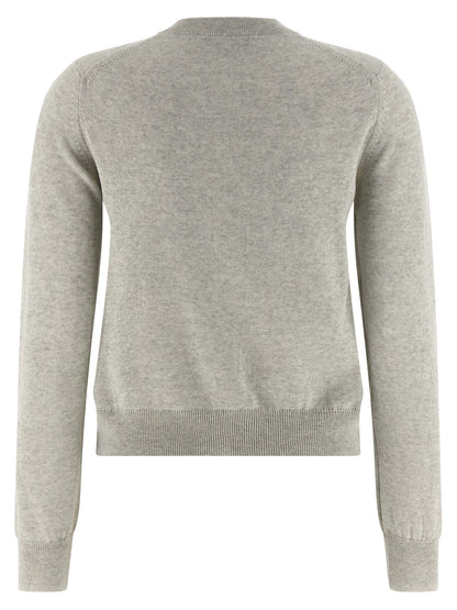 Maison Kitsuné Gray Virgin Wool Cardigan