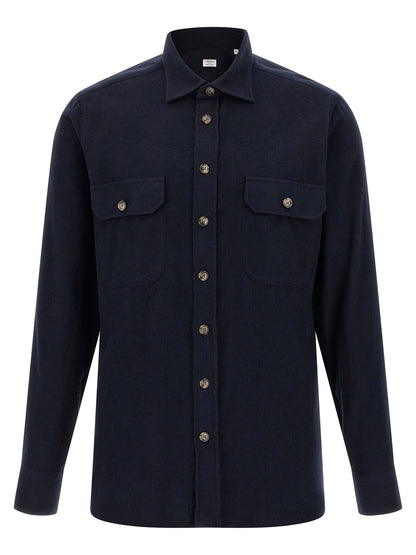 BORRIELLO Blue Cotton Blouse
