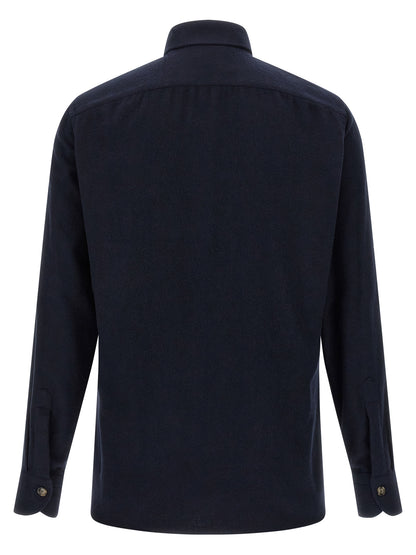 BORRIELLO Blue Cotton Blouse