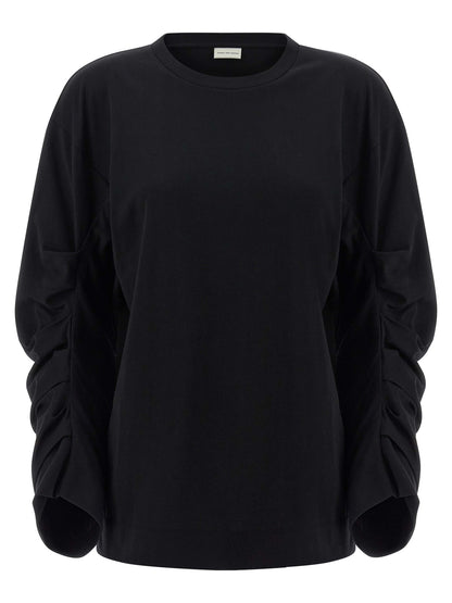 Dries Van Noten Black Cotton Long Sleeve T-Shirt