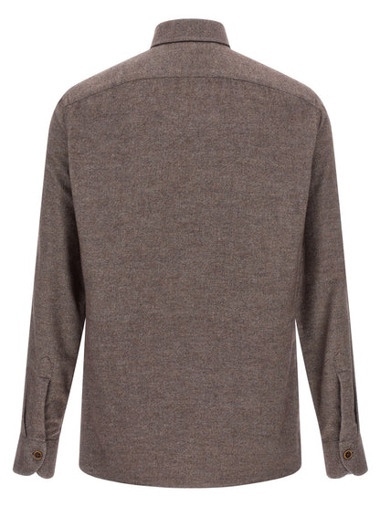 BORRIELLO Brown Cotton Blouse