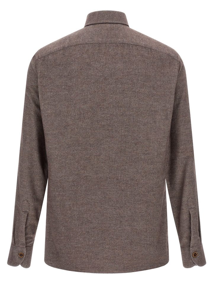 BORRIELLO Brown Cotton Blouse