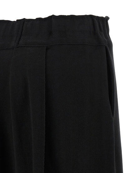Issey Miyake Black Cotton Casual Pants