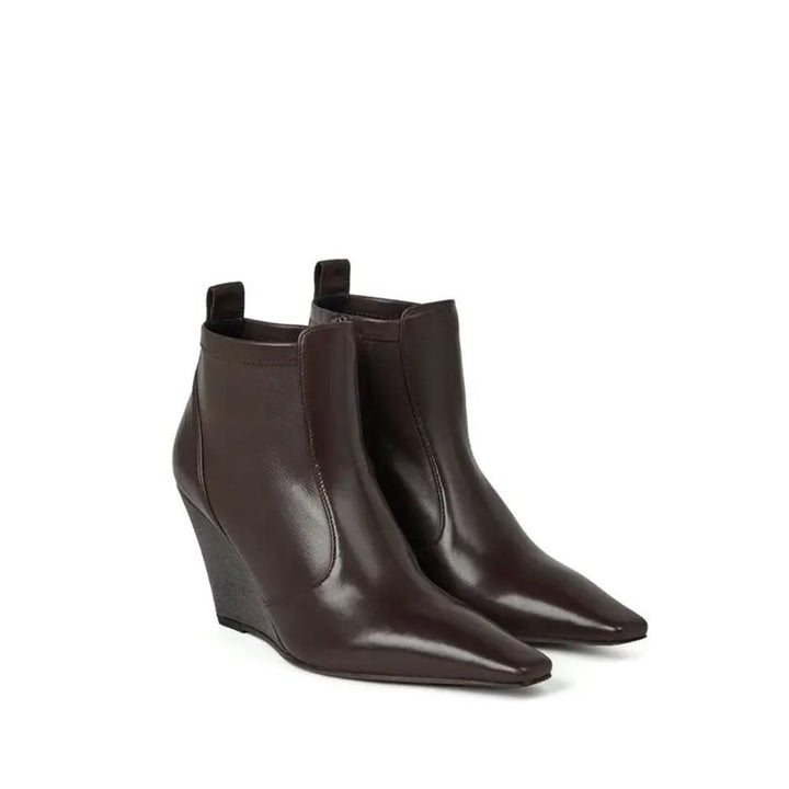 Brunello Cucinelli Brown Leather Ankle Boots