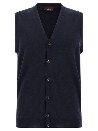 ZANONE Blue Virgin Wool Cardigan