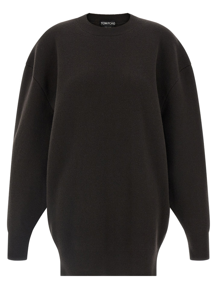 Tom Ford Brown Virgin Wool Short Dress