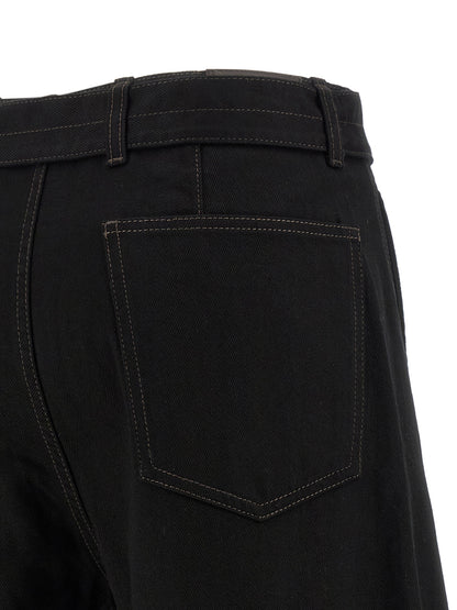 Lemaire Black Cotton Jeans Denim