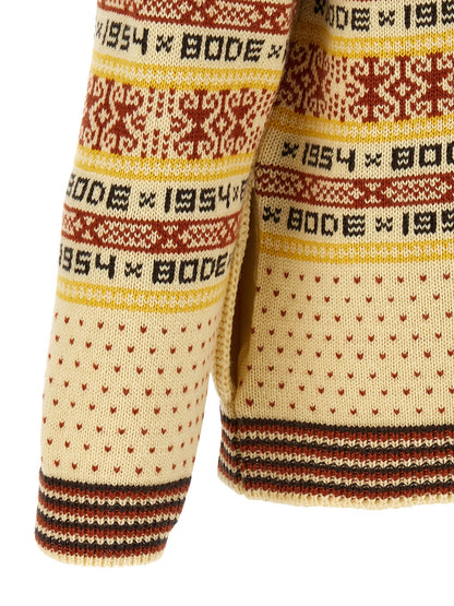 BODE Multicolor Wool Cardigan
