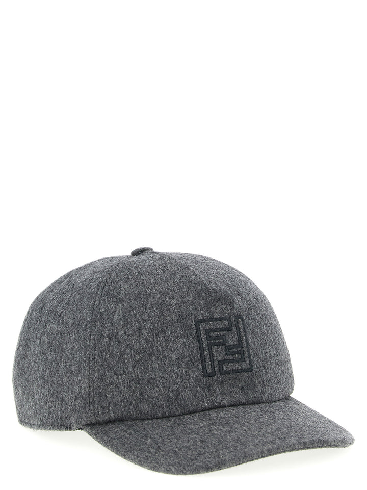 Fendi Gray Wool Cap (Baseball Hat)