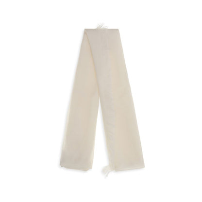Brunello Cucinelli White Cashmere Scarf