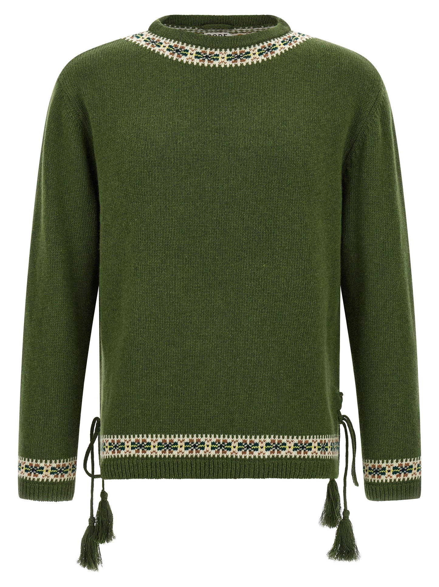 BODE Bicolor Virgin Wool Cardigan