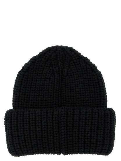 Moncler Grenoble Black Virgin Wool Beanie