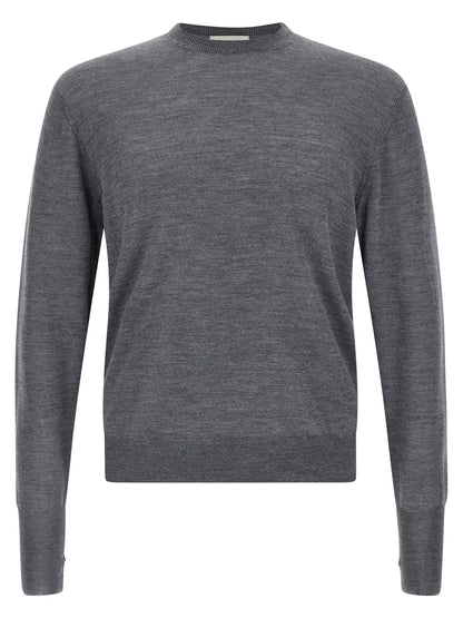 MA'RY'YA Gray Virgin Wool Cardigan
