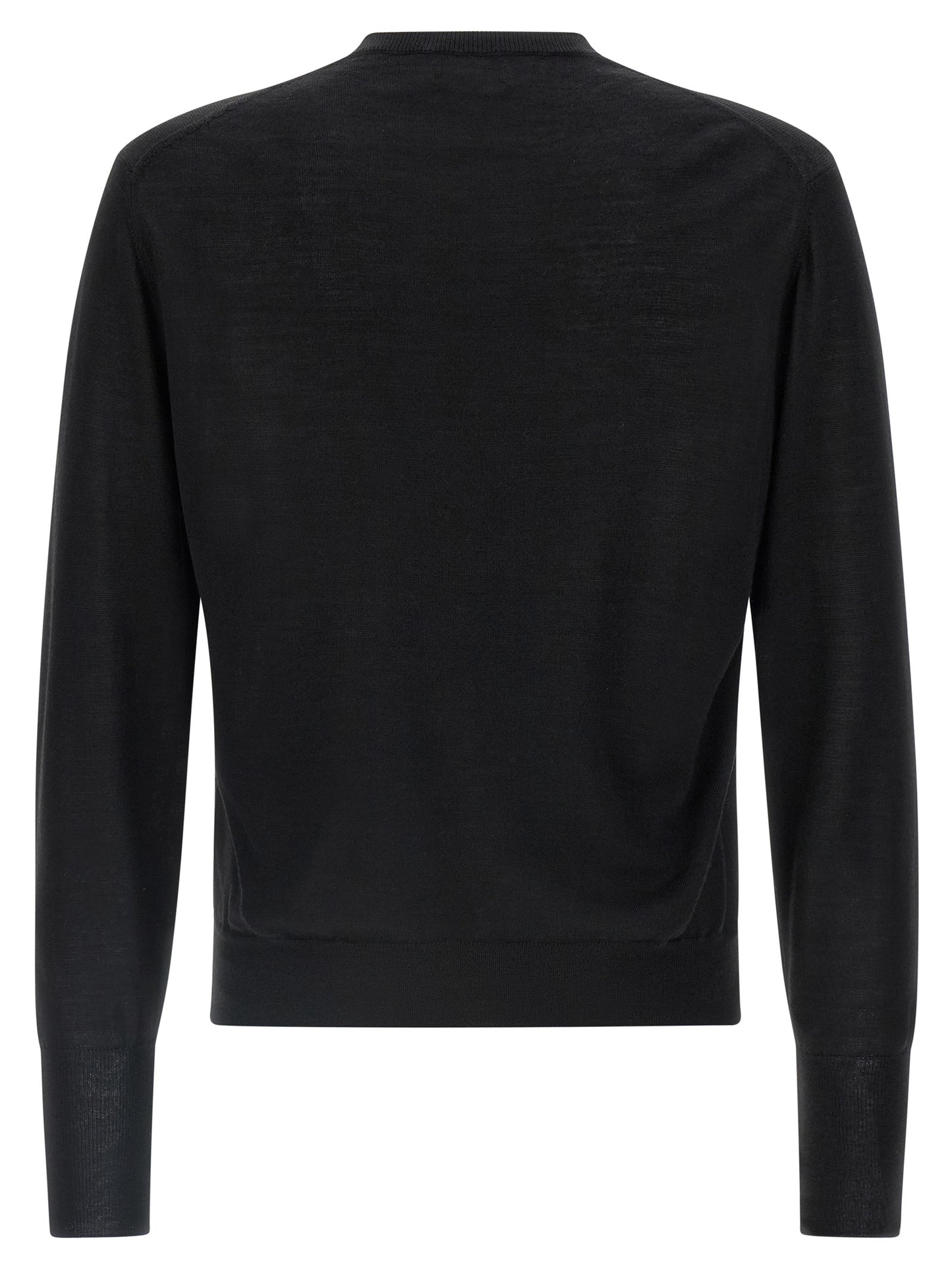 MA'RY'YA Black Virgin Wool Cardigan