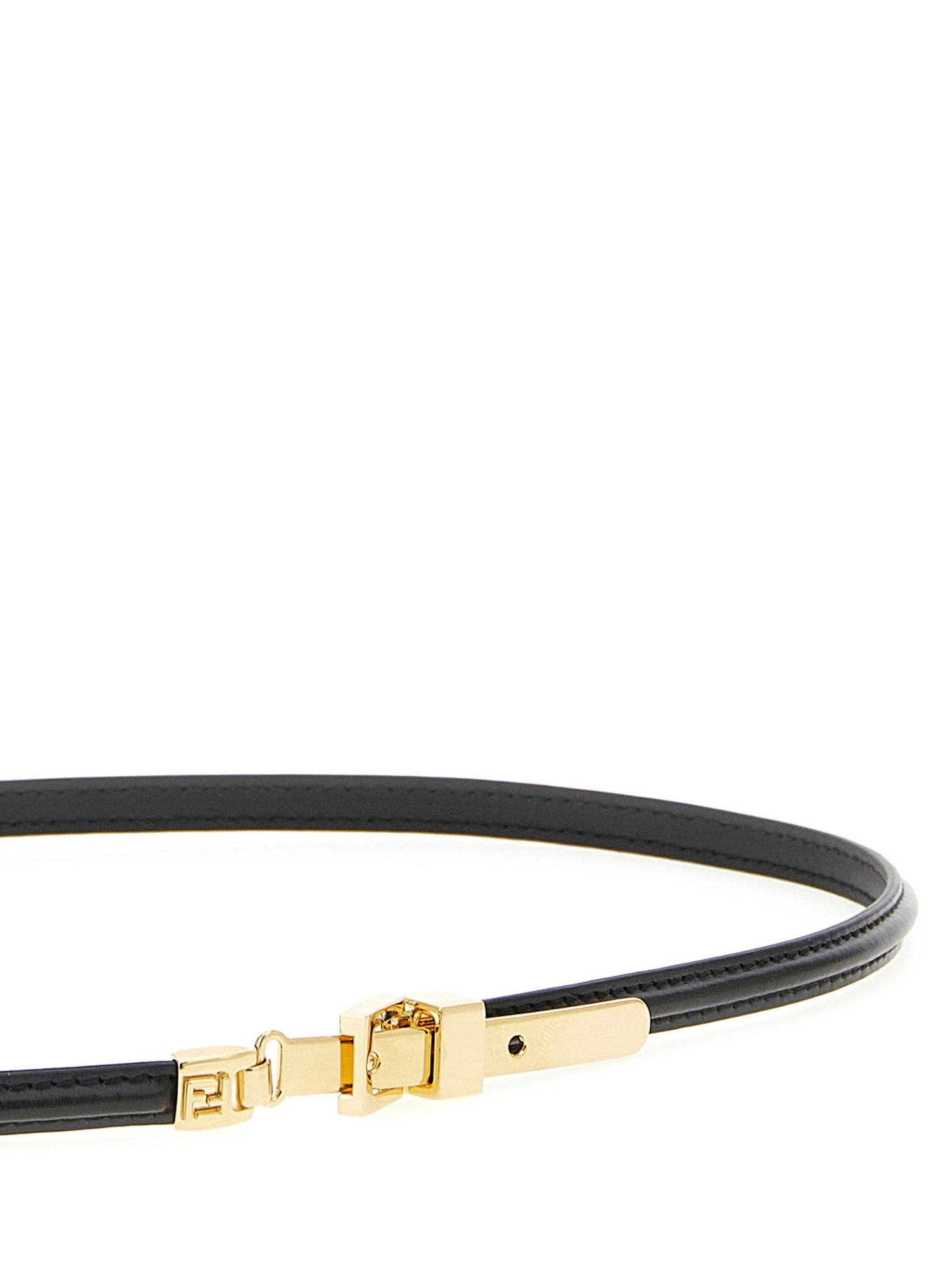Fendi Black Calfskin Thin Belt