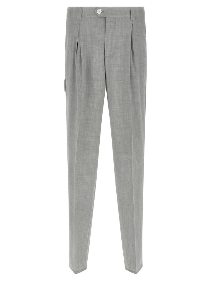 Brunello Cucinelli Gray Virgin Wool Dress Pants