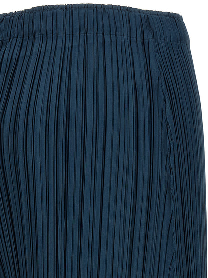PLEATS PLEASE ISSEY MIYAKE Blue Polyester Casual Pants