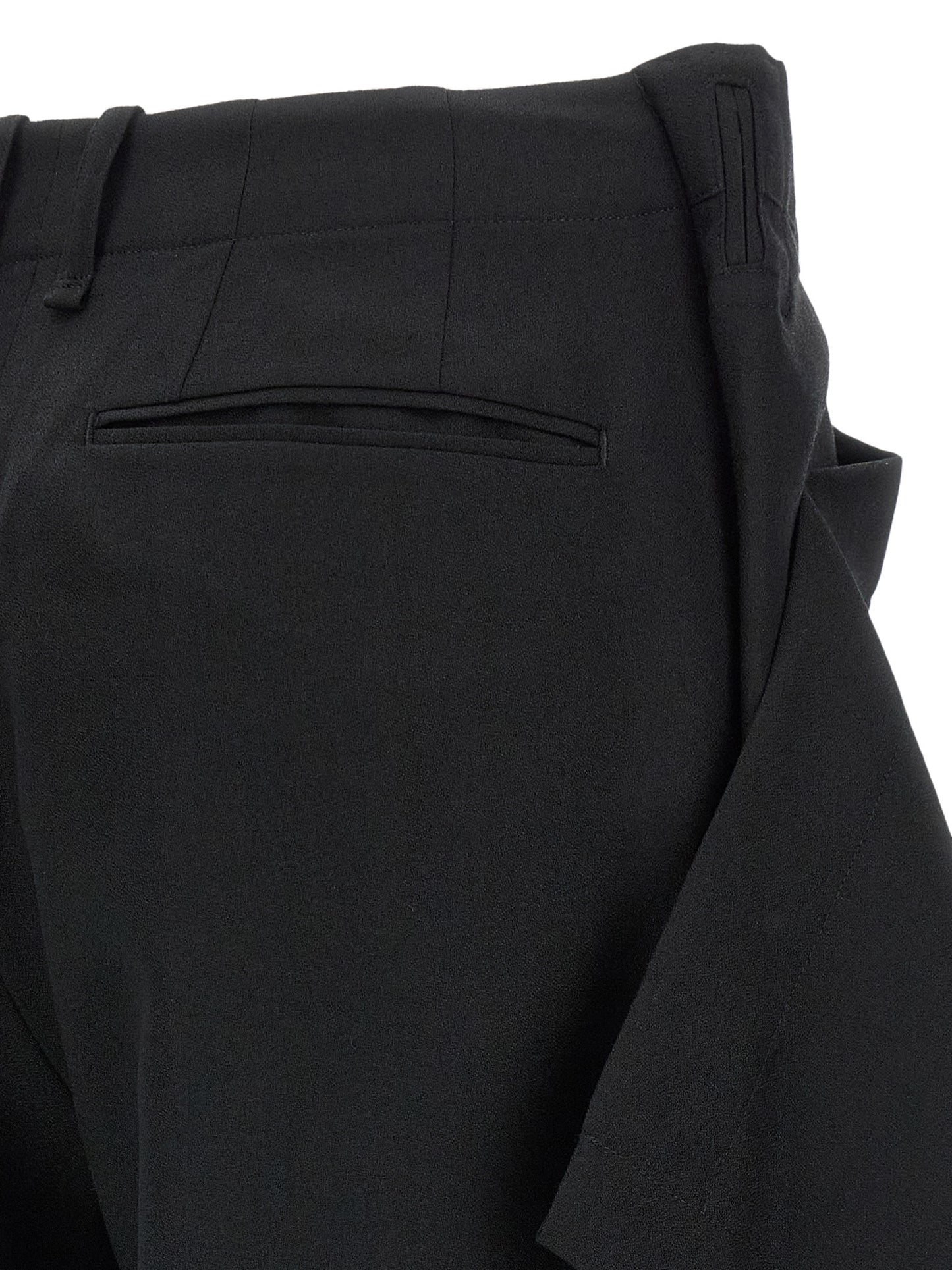Issey Miyake Black Wool Casual Pants