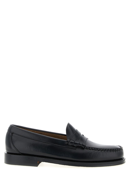 G.H. BASS Black Cowhide Slip-On Loafers