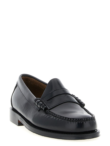 G.H. BASS Black Cowhide Slip-On Loafers