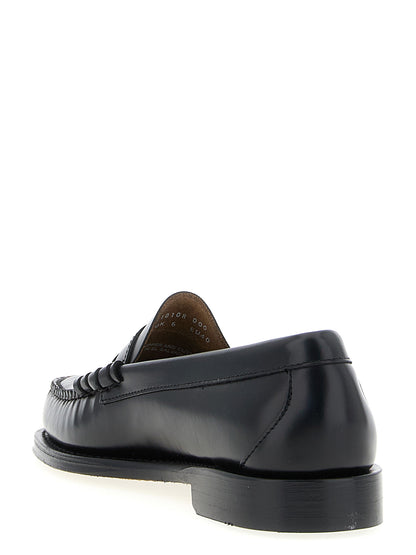 G.H. BASS Black Cowhide Slip-On Loafers