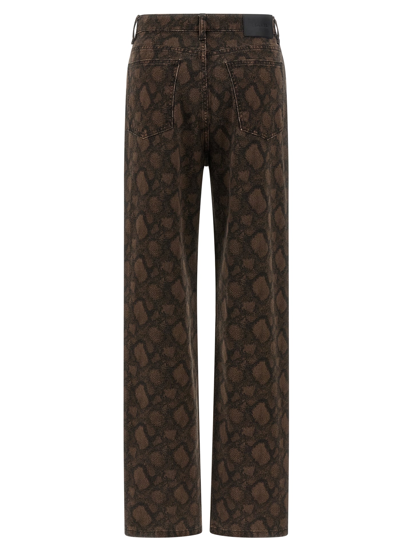 ROTATE BIRGER CHRISTENSEN Brown Cotton Straight-Leg Jeans