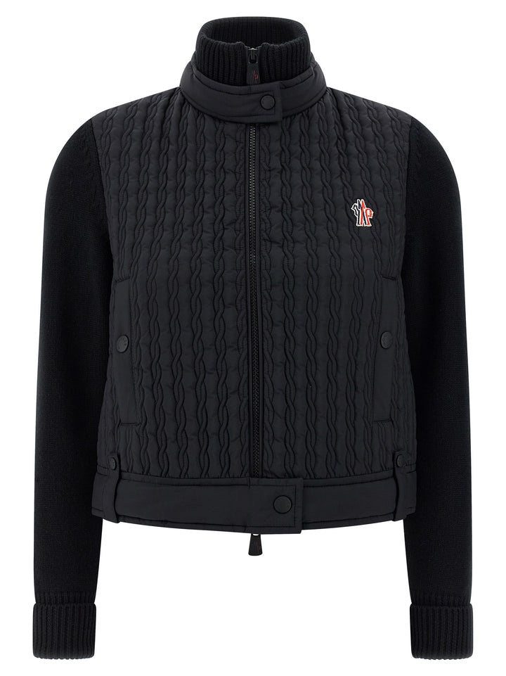 Moncler Grenoble Black Polyamide Cardigan