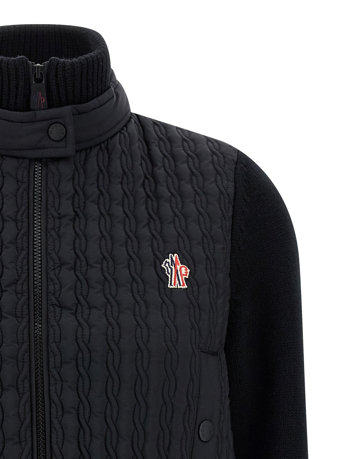 Moncler Grenoble Black Polyamide Cardigan