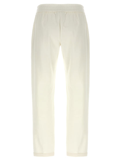 Brunello Cucinelli White Cotton Joggers (Workout Pants)