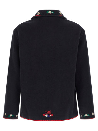 BODE Blue Wool Full-Length Jacket