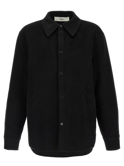 SÉFR Black Wool Blouse