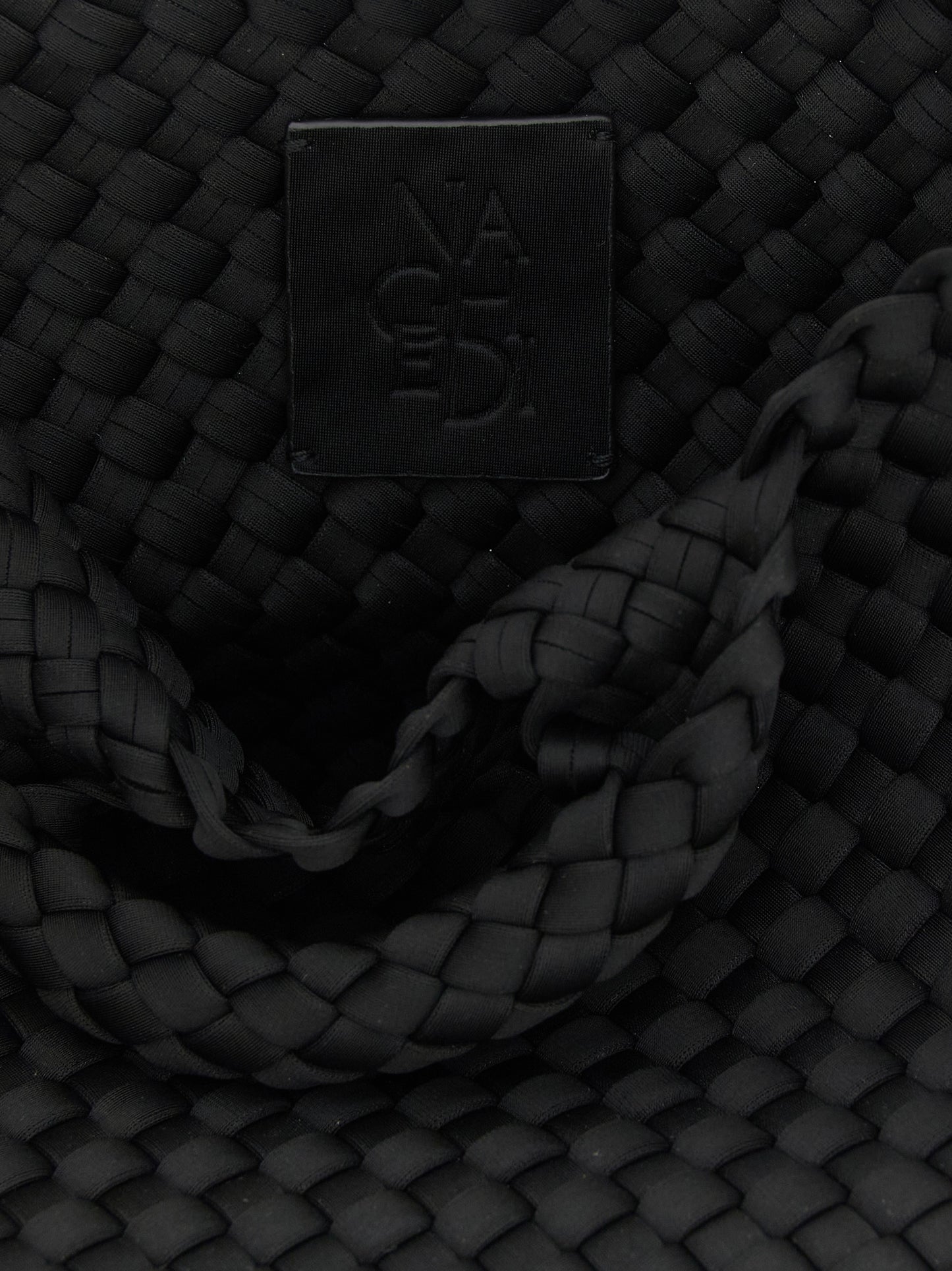 NAGHEDI Black Neoprene Tote Bag