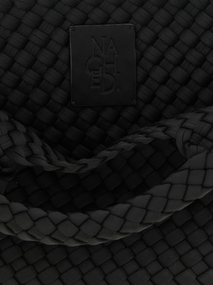 NAGHEDI Black Neoprene Tote Bag