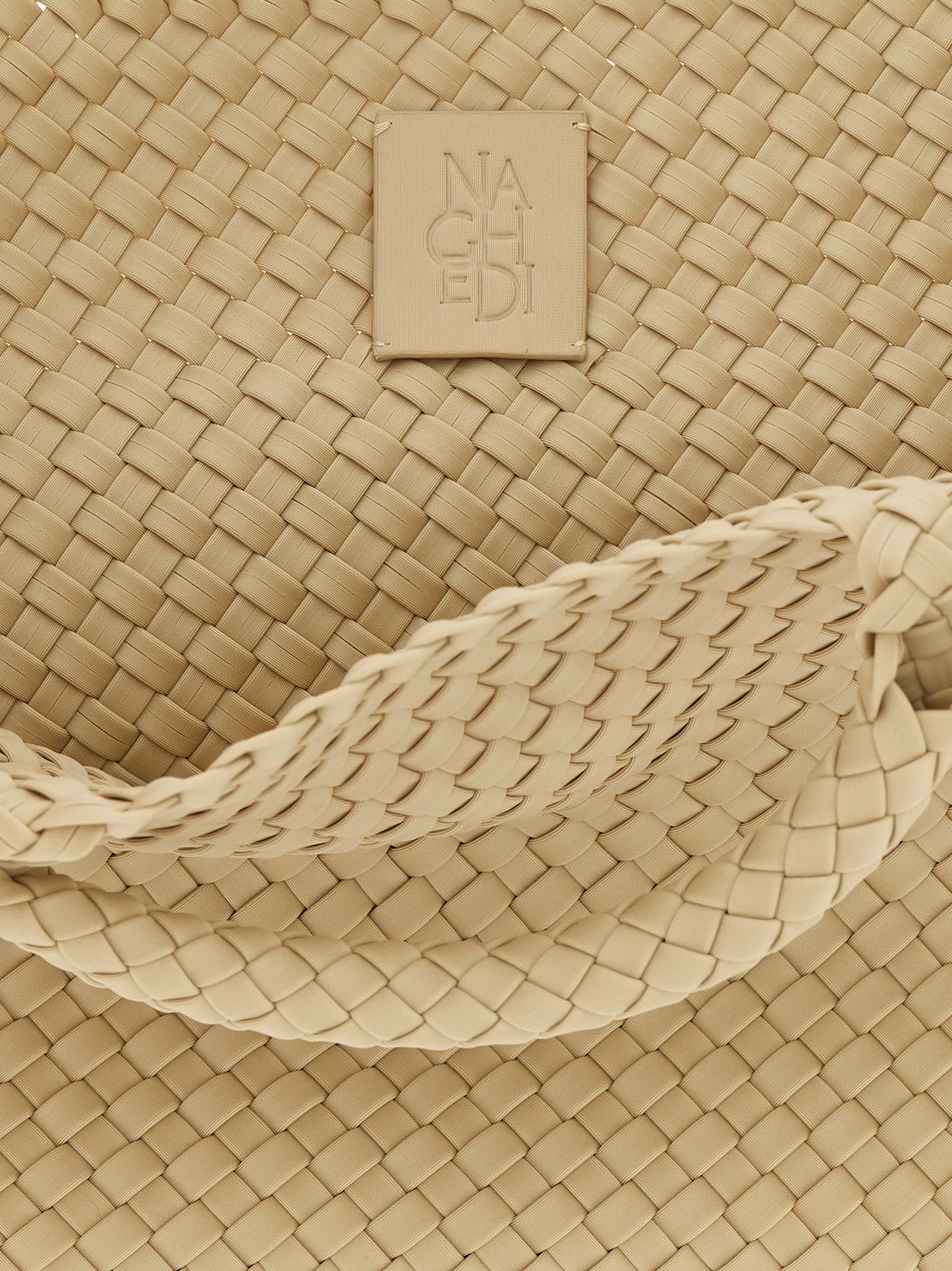 NAGHEDI Beige Neoprene Tote Bag