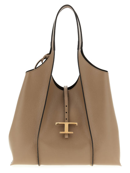 Tod's Beige Calfskin Tote Bag