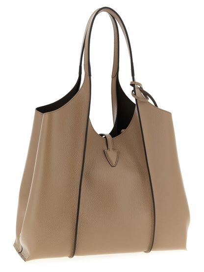 Tod's Beige Calfskin Tote Bag