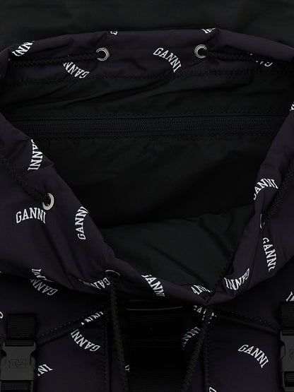 Ganni Black Polyester Backpack
