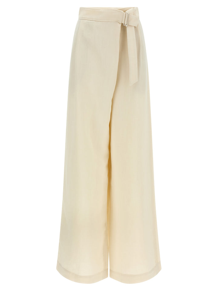 Brunello Cucinelli White Viscose Casual Pants
