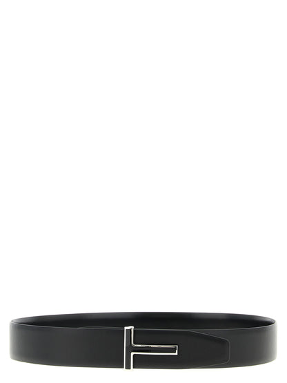 Tom Ford Black Calfskin Regular Belt