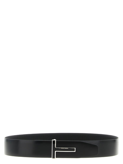 Tom Ford Black Calfskin Regular Belt