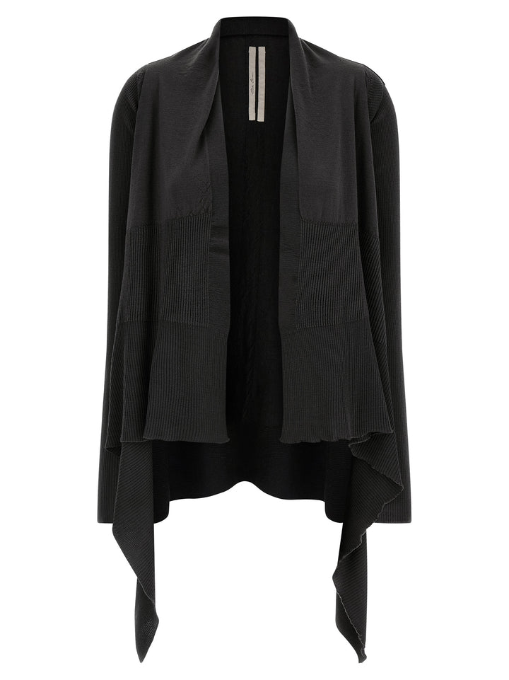 Rick Owens Black Wool Cardigan