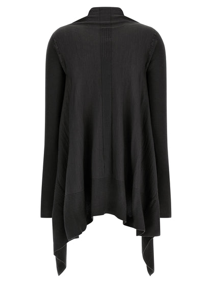 Rick Owens Black Wool Cardigan