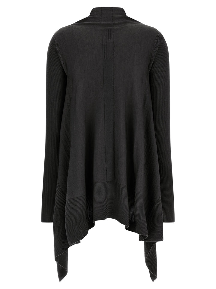 Rick Owens Black Wool Cardigan