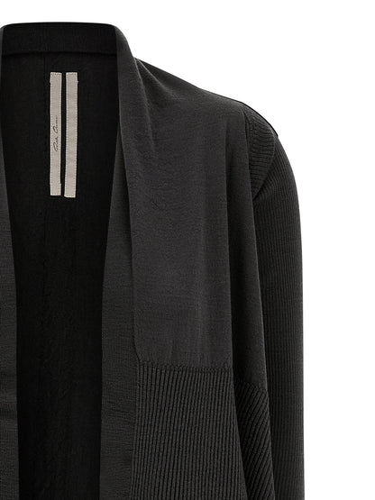 Rick Owens Black Wool Cardigan