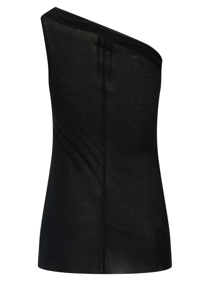 Rick Owens Black Viscose T-Shirt