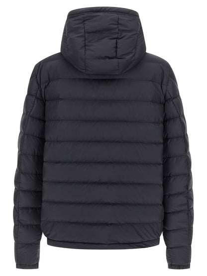 Moncler Blue Polyester Full-Length Jacket