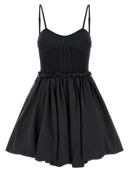 The Attico Black Polyamide Short Dress