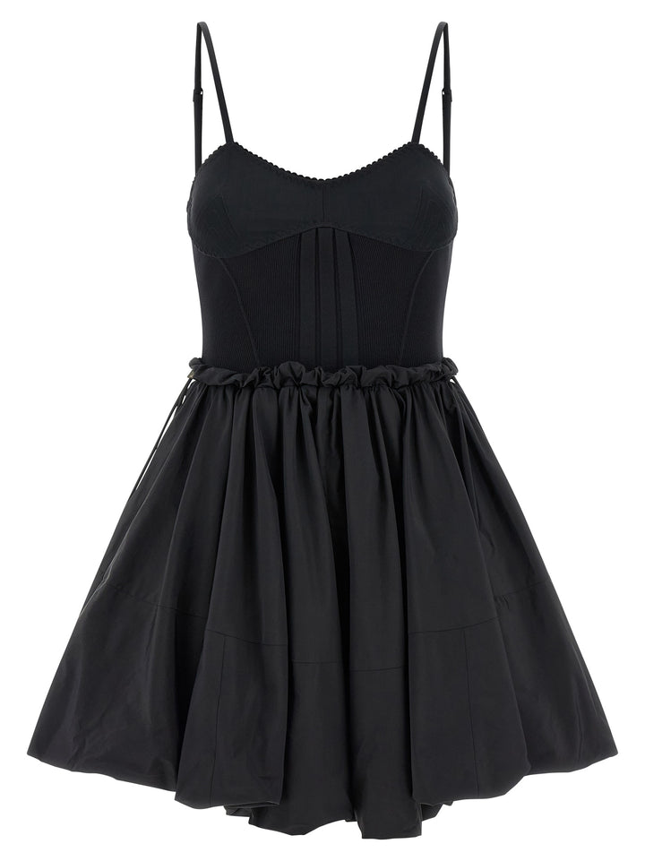 The Attico Black Polyamide Short Dress