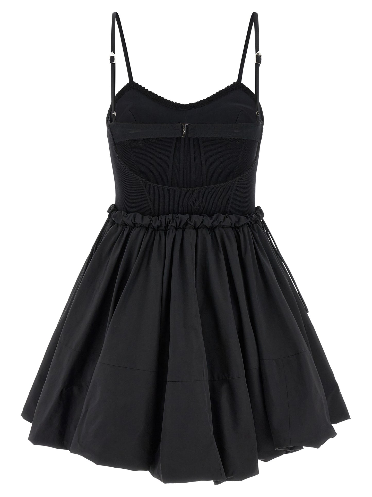The Attico Black Polyamide Short Dress