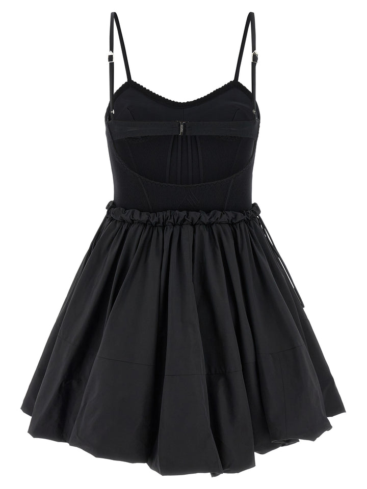 The Attico Black Polyamide Short Dress
